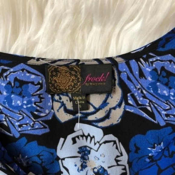 Tracy Reese Silk DressBlue Floral S Small New - Picture 5 of 5
